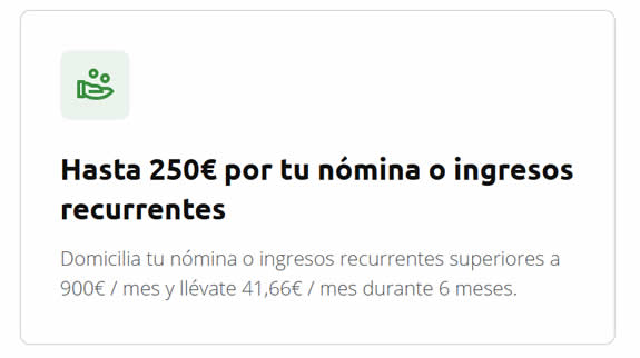 250€ que gané por llevar la nómina a ING