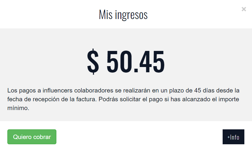 Cobrando otros 50$ mis ingresos