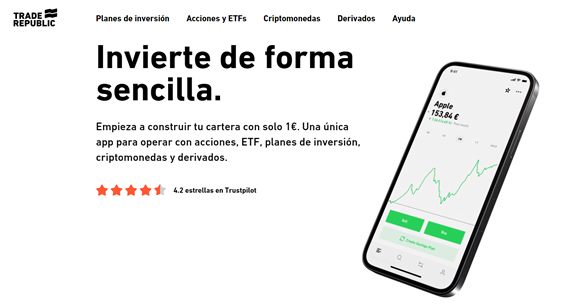 Sencilla forma para invertir  con Trade Republic