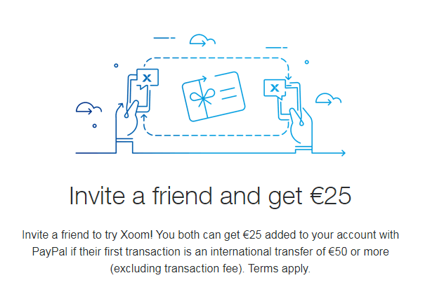 Invita a un amigo y ambos ganaréis 25€ invita xoom