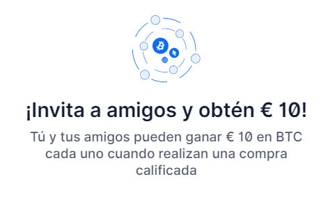 Gana 10€ en BTC por amigo invitado