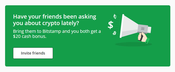 Invitar amigos Bitstamp