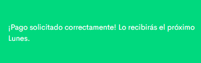 pago solicitado