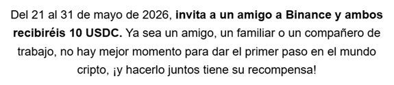 Promo de mayo en Binance