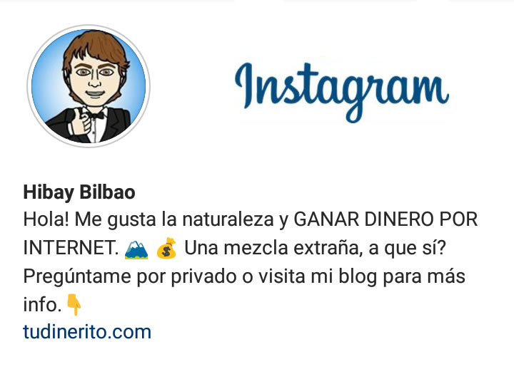 Así es mi perfil de Instagram perfil Instagram