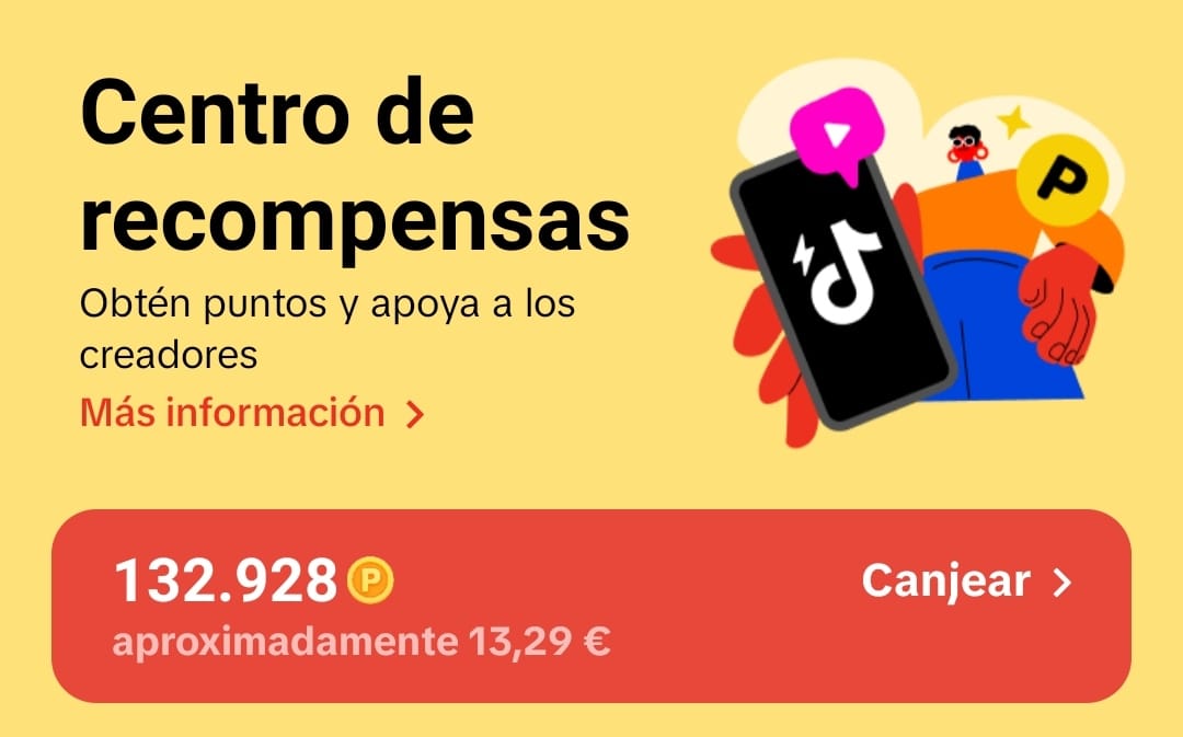Mis recompensas en TikTok Lite