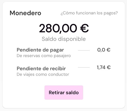 Saldo en mi monedero de Tribbu