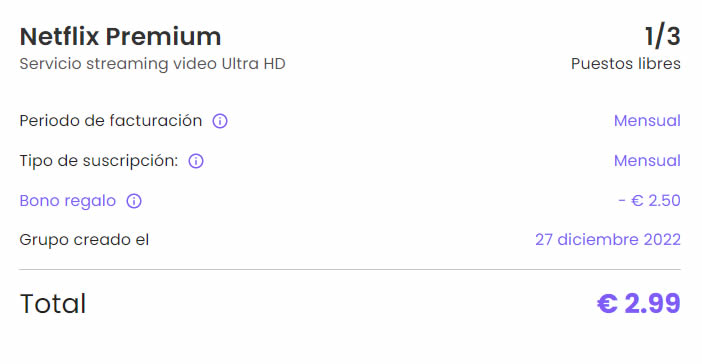 Netflix premium por 2,99&euro;