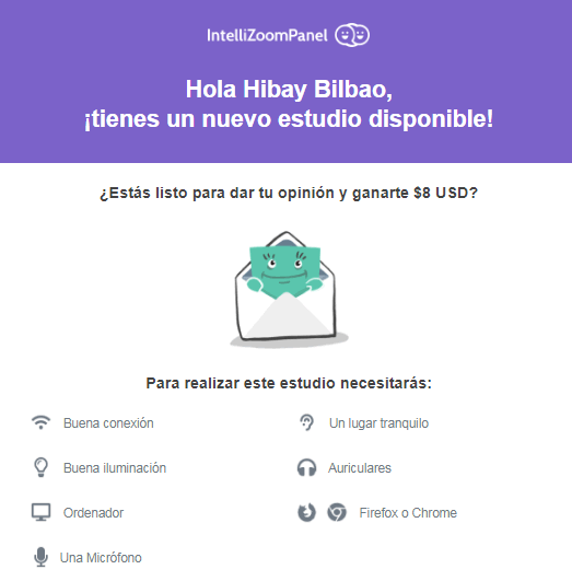 Encuesta valorada en 8 dólares encuesta de 8$