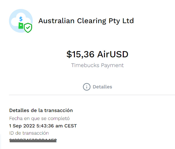 Prueba de pago