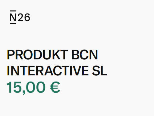 Pago de 15€ recibido por parte de Macadam