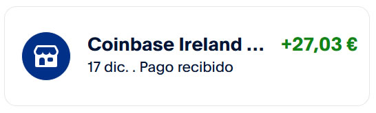 Dinero retirado a paypal