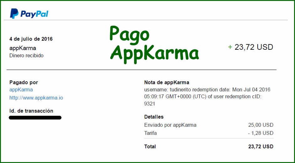 Pago AppKarma (25$) pago-appkarma