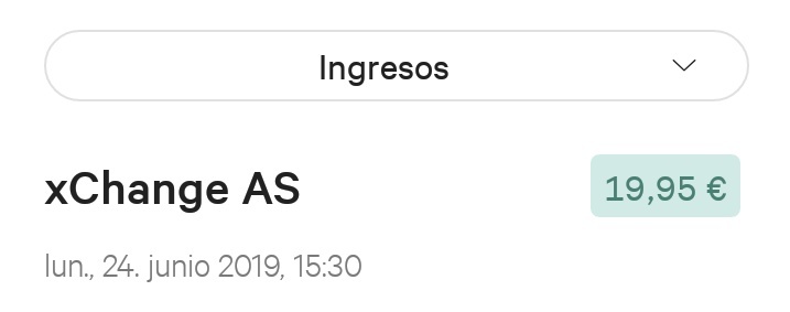 Transferencia de Change pago