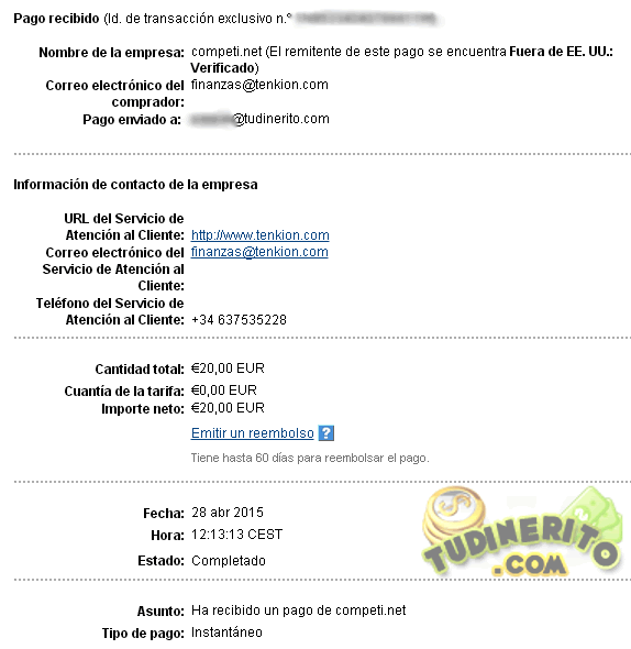 Pago de Competi.net (20€) pago-competinet