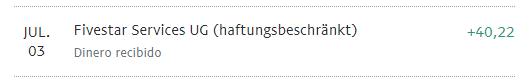 Comprobante de paypal pago