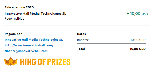 Pago King of Prizes