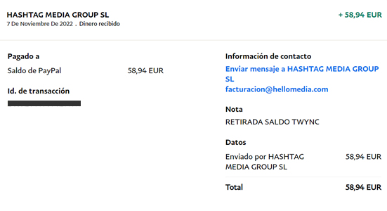 Pago noviembre