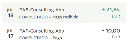 pago paf