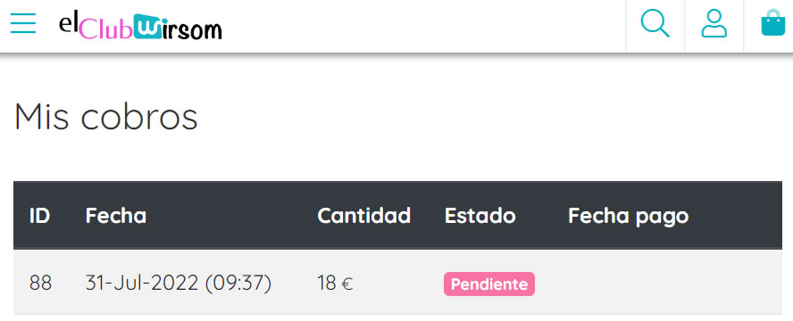 Pago pendiente