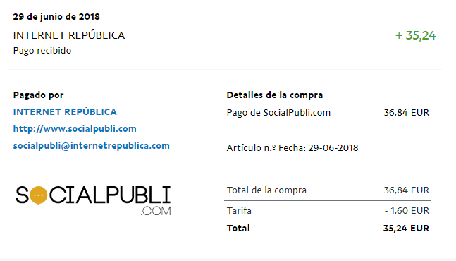 Pago SocialPubli