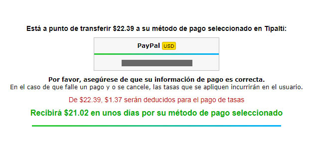Pago solicitado a través de Tipalti pago solicitado Tipalti
