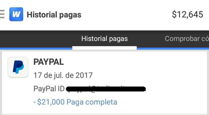 pago solicitado whaff