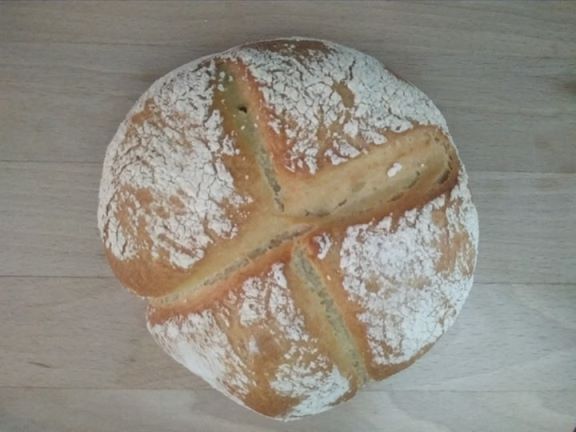 ¿A que tiene buena pina? :) pan casero