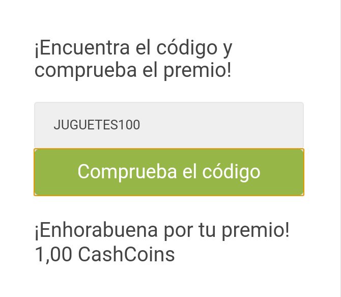 ¡Premio de 1€! premio