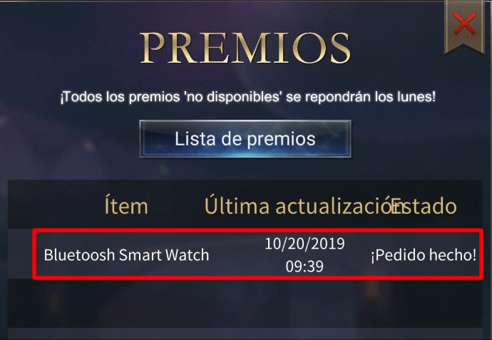 premio reloj