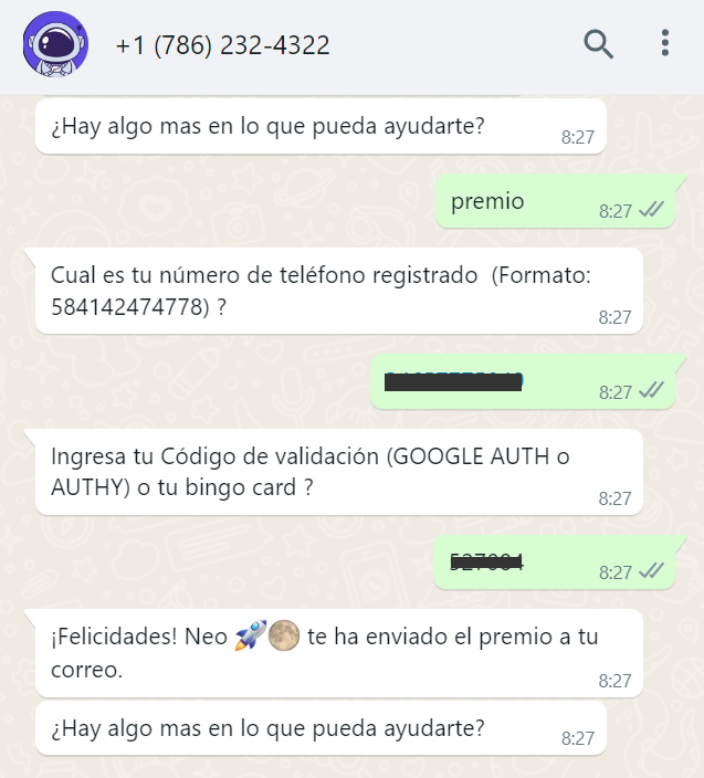 Premio Whatsapp
