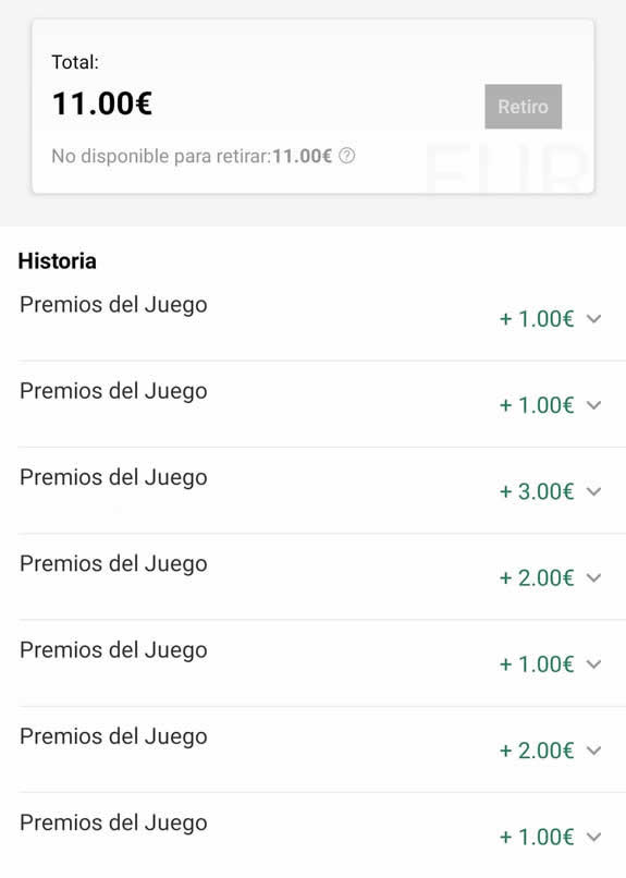 Premios del juego