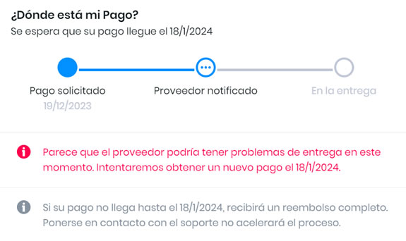 Problemas de entrega