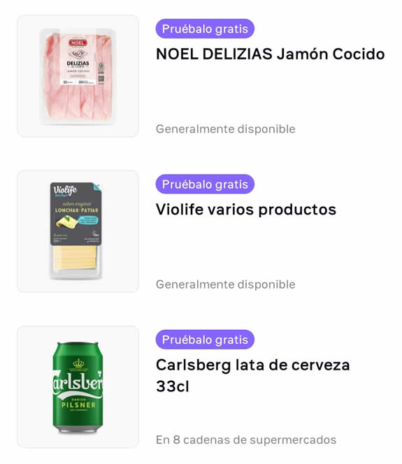 Productos en promoción