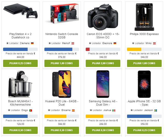 Algunos productos que salen en la subasta productos subasta