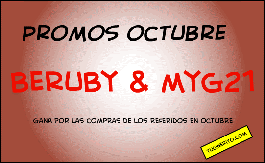 Promociones para octubre en Beruby y MyG21 promos-octubre