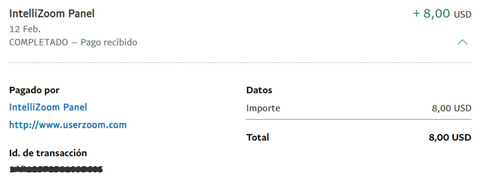 Prueba de pago de 2021 de Intellizoom