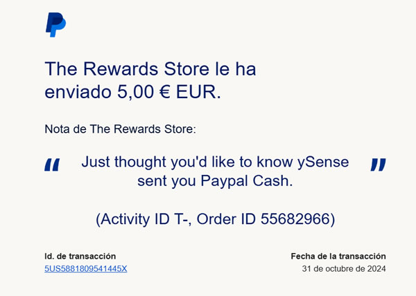 Prueba de pago (5€ en PayPal)