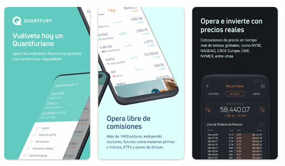 Así es la app de Quantfury