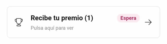 Notificación para recibir el premio