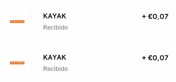 Recibido Kayak