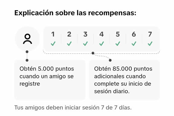 Recompensas por invitar en TikTok Lite
