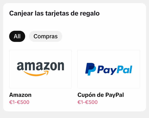 Recompensas TikTok