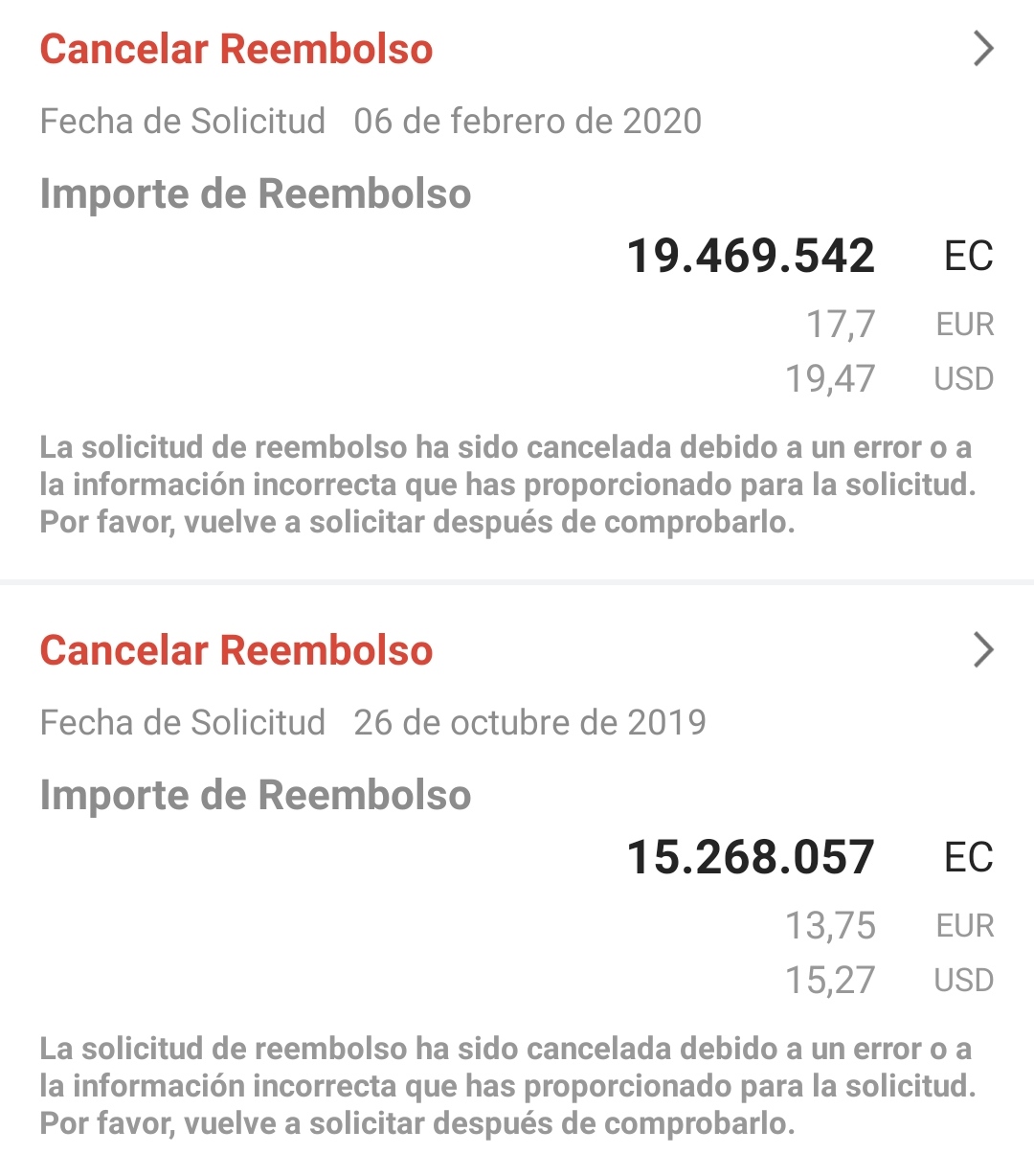Reembolsos
