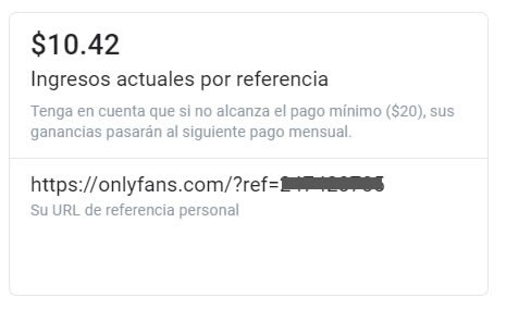 Apartado donde se muestra URL de referencia para Onlyfans