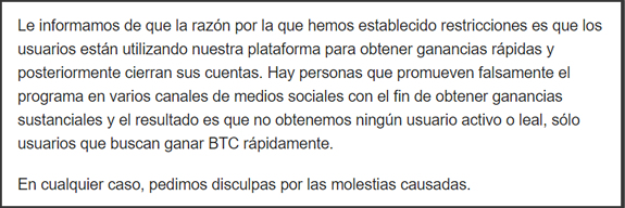 Respuesta a lo que pasó...