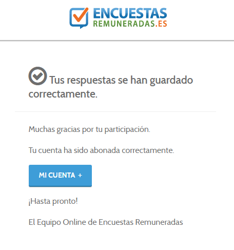 Paso 2: Completar la encuesta satisfactoriamente paso 2