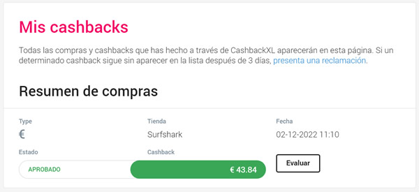 Resumen de la compra