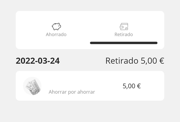 Dinero retirado al banco