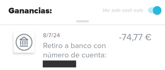Retiro solicitado al banco